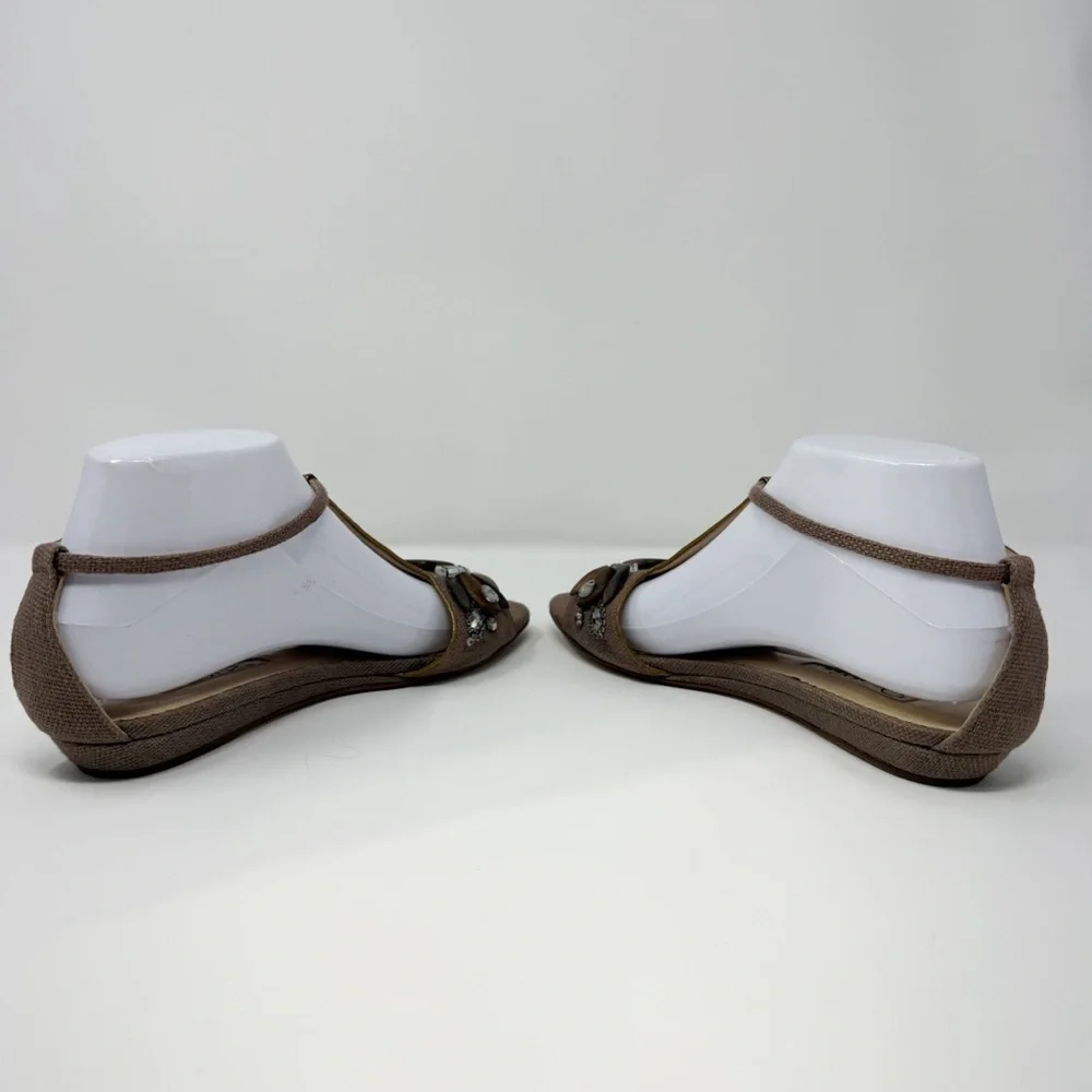 Oscar de la Renta Embellished T Strap Sandals Women EU 37 Made in Italy